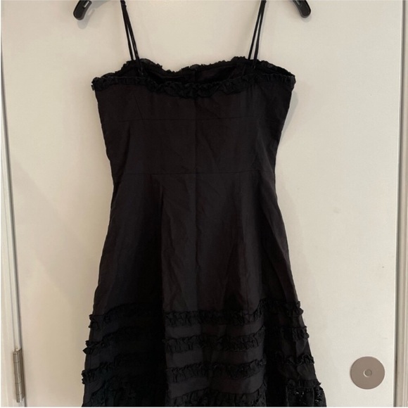 Betsey Johnson Cotton Mini Dress w/Lace Ruffle Details Size 6 Like New! - Picture 8 of 9